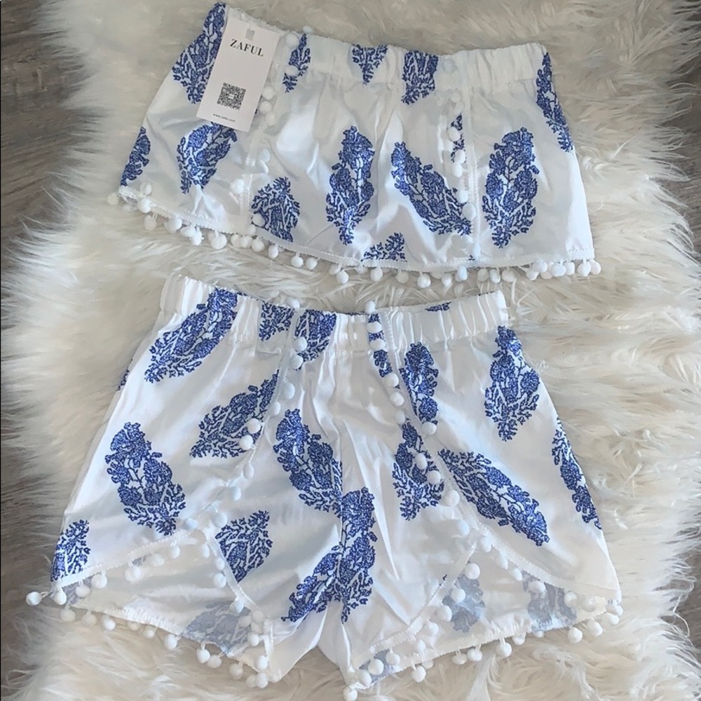 Pom Pom bandeau 2 piece set